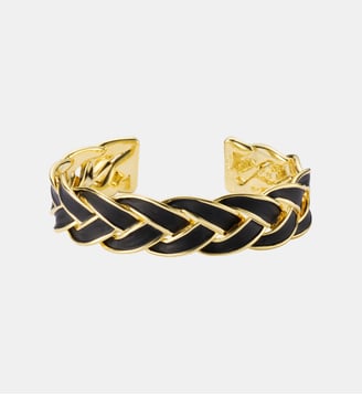 Bracelet jonc ouvert - Bangle Up - Doré et noir