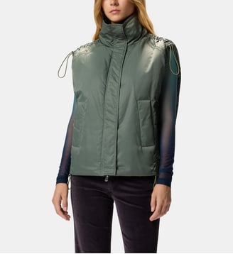 Doudoune sans manches en tissu technique - Pinko - Vert