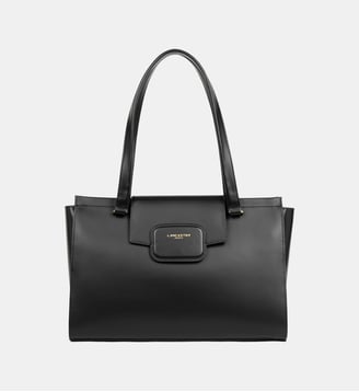 Sac cabas épaule Paris PAD en cuir - Lancaster - Noir