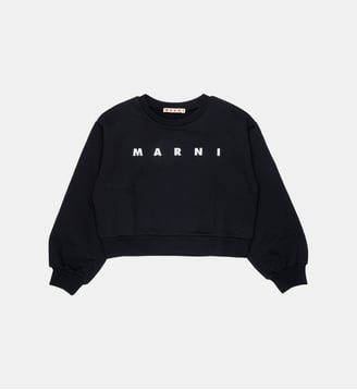 Sweat-shirt col rond avec logo - Marni - Noir