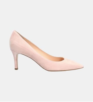 Escarpin rabelais - cuir velours - Charles Kammer - Rose