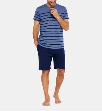 Pyjashort en jersey de coton léger - Do not Disturb - Arthur - Denim