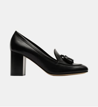 Lecce - Escarpins En Cuir Velours Datte - Parallèle - Noir