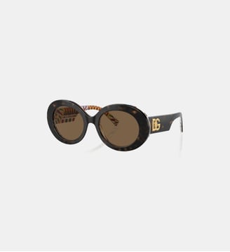Lunettes de soleil Ovale DG4448 - Dolce & Gabbana - Marron foncé