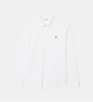 Chemise en Piqué regular fit - Lacoste - Blanc