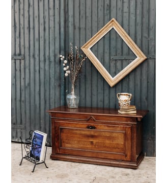 Buffet coffre en bois Gilbert N°487- Produit chiné - Debongout - Bois foncé
