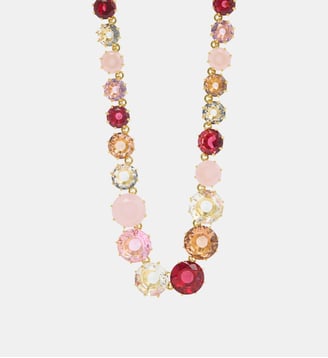 Collier sautoir pierres rondes La Diamantine Rosa Centifiola - Les Néréides - Rose