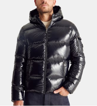 Doudoune à capuche Grand Froid Java laquée - Jott - Black