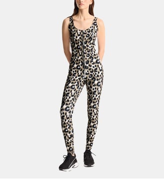 Combinaison biarrita leo coupe ajustée - Fusalp - Leopard flou savane et neige