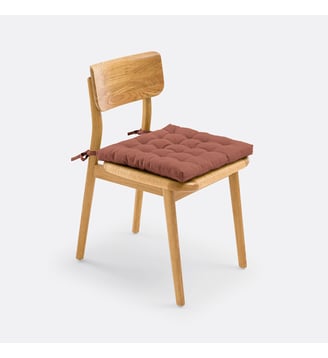 Galette de chaise coton recyclé - La Redoute Interieurs - Terre de sienne