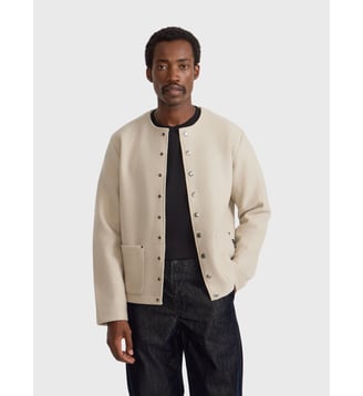 cardigan Kheli en laine bouillie - Agnès b. - Marron et sable