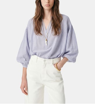 Blouse Nipoa - Vanessa Bruno - Blanc et bleu