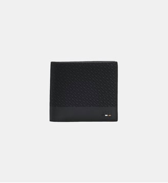 Portefeuille à motif monogramme en all-over  - BOSS - Noir