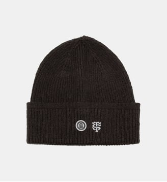Bonnet à revers en maille marron Stade Toulousain - Serge Blanco - Marron