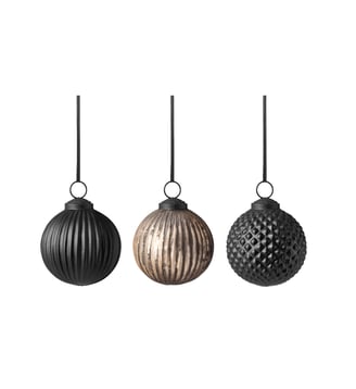 Boules de Noël en verre, 3 pcs. - Villeroy & Boch - Noir