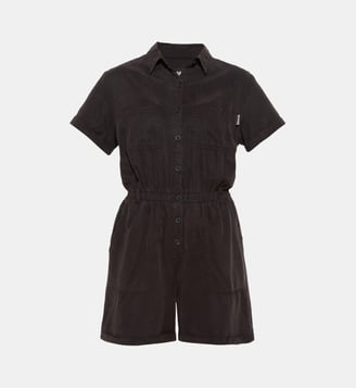Combishort manches courtes légère en Tencel - Schott - Noir