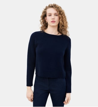 Pull mpierre - Motif uni - Caroll - Bleu marine