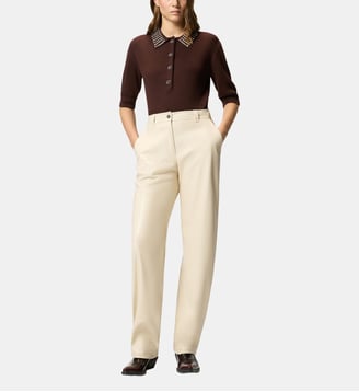 Pantalon ballon effet cuir doux - Pinko - Beige g maroso