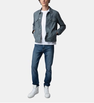 Blouson Base Suede - Zadig&Voltaire - Bleu uniform