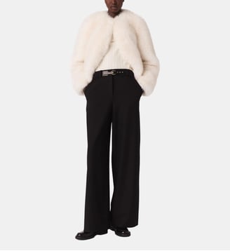 Pantalon tailleur à jambes larges - Maje - Noir