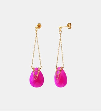 Boucles d'oreilles solange onyx rose - Caroline Najman - Rose