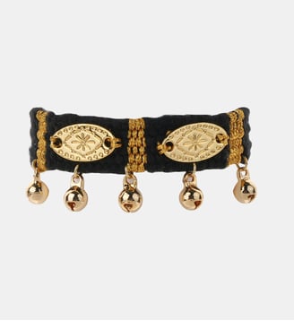 Bracelet en tissu coloré réglable avec pampilles TODOBEM - Hipanema - Noir