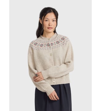 cardigan Kirk en laine avec détails - Agnès b. - Gris roche