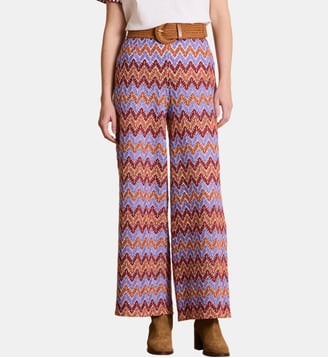 Pantalon droit 7/8ème en crochet multicolore - La Fée Maraboutée - Pensée