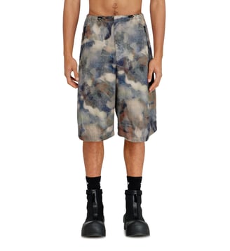 Bermuda fluides à imprimé camouflage intégral - Diesel - Bleu et marron