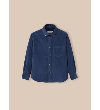 Chemise en velours - Cyrillus - Bleu
