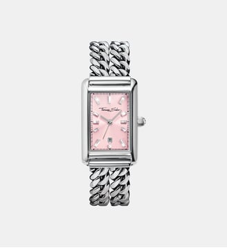 Montre femme Bold Elegance cadran rose rectangulaire - Thomas Sabo - Argenté et rose
