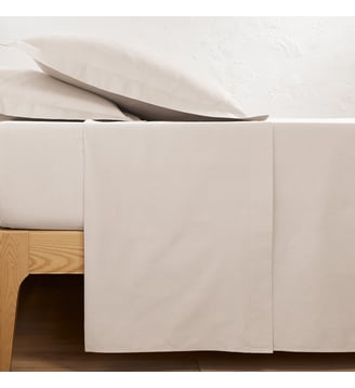 Drap plat uni en polycoton La Redoute Interieurs