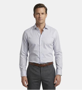 Chemise imprimée motifs géométrique ciel et marine coupe cintrée Atelier Privé