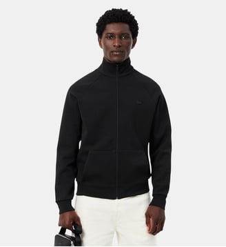 Sweatshirt Commuter zippé jersey double face - Lacoste - Noir
