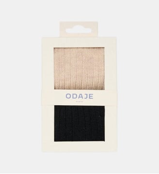 Pack de 2 Chaussettes - Odaje - Noir et beige