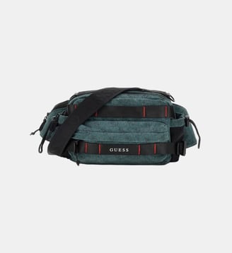 Sac banane Asti logo 4G - Guess - Bleu pétrole