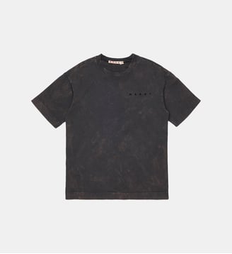 T-shirt col rond avec logo - Marni - Gris foncé
