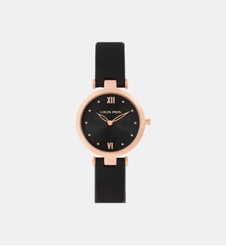 Montre Flore Noir XC2888RN\15 - Louis Pion - Doré rose