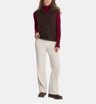 Gilet en poil de yack - Agnès b. - Marron brownie