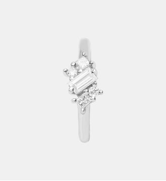Éclat piercing créole givré - Djula - Or blanc