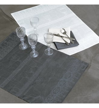 Essuie-verres Cristal 100% lin - Le Jacquard Francais - Onyx