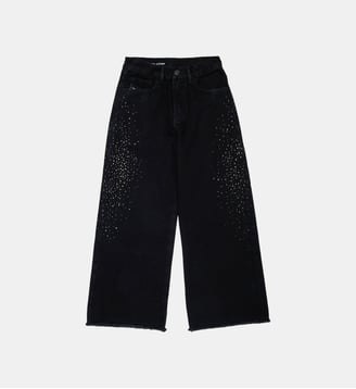 Jeans coupe décontractée détails appliqués - D-Argjx - Diesel Kids - Denim noir