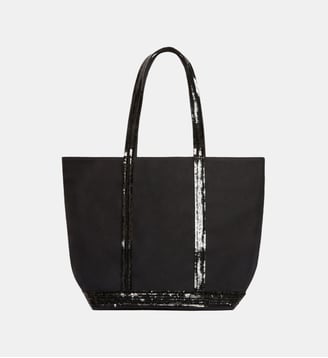 Cabas M Zippé En Toile - Vanessa Bruno - Noir et blanc