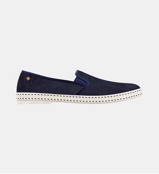 Sandales Suede Embosse - Rivieras - Bleu foncé