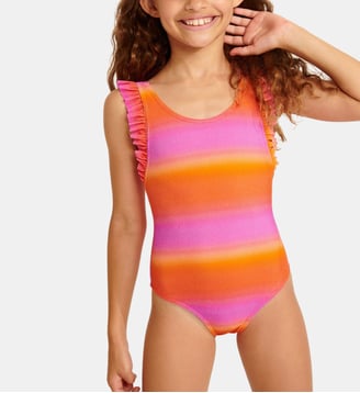 Maillot de bain Candy Crush à rayures - Banana Moon - Orange et rose
