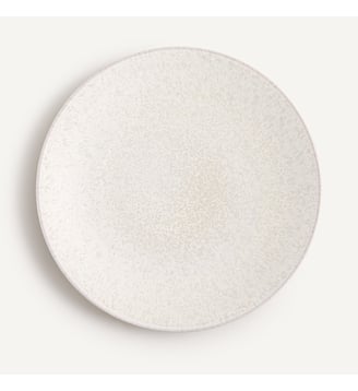 Lot de 4 assiettes plates grès émaillé - AM.PM - Blanc