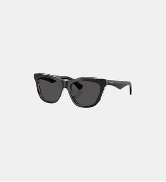 Lunettes de soleil Œil de chat BE4435 - Burberry - Noir sur motif à  carreaux vintage