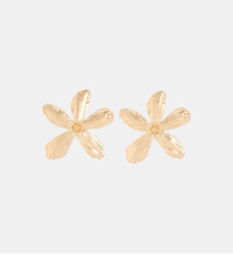 Grandes boucles d'oreilles fleurs dorées - Balaboosté - Doré