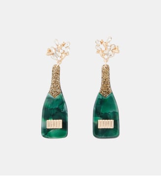 Boucles d'oreilles bouteille de champagne - Balaboosté - Vert