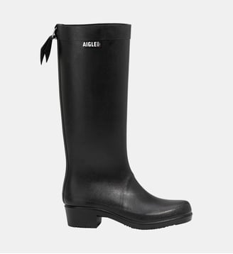 Bottes de pluie à talons MYRICA - Aigle - Noir